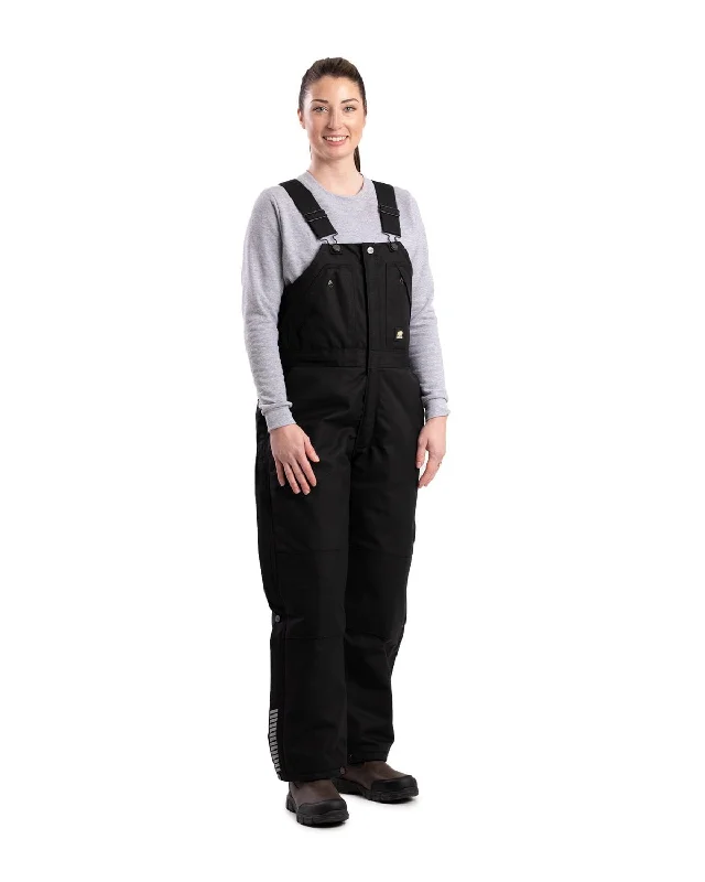 comfortable outerwearBerne Womens Icecap Insulated Black 100% Nylon Bib Overall