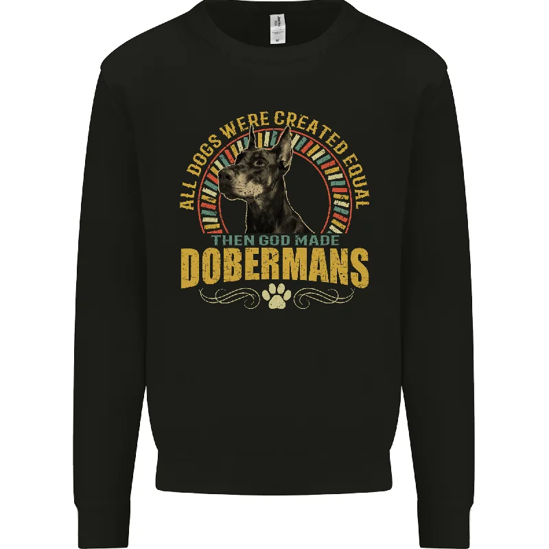 oversized sports sweatshirtA Dobermans Dog Mens Sweatshirt Jumper