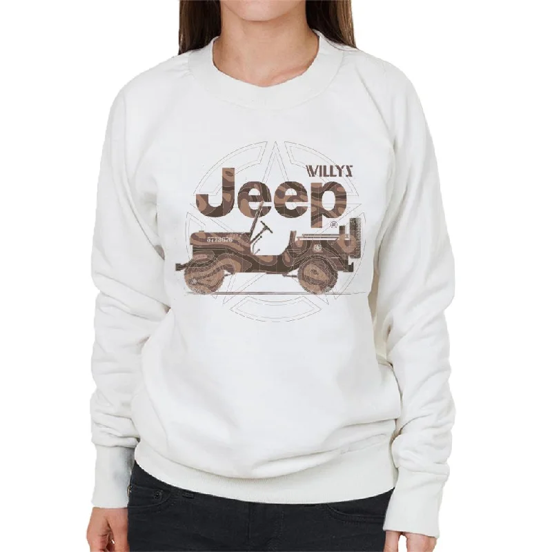 workout style hoodieJeep Willys MA Star Women's Sweatshirt