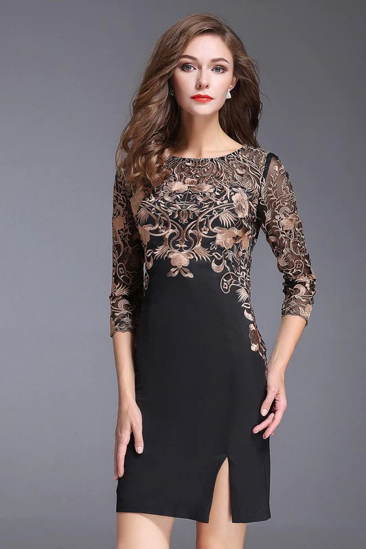 midi dressEmbroidered Lace Dress