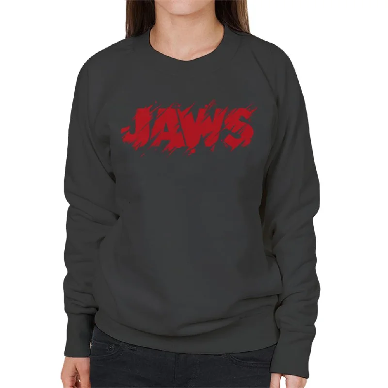 zip-up gym hoodieJaws Vintage Bitten Logo Women's Sweatshirt