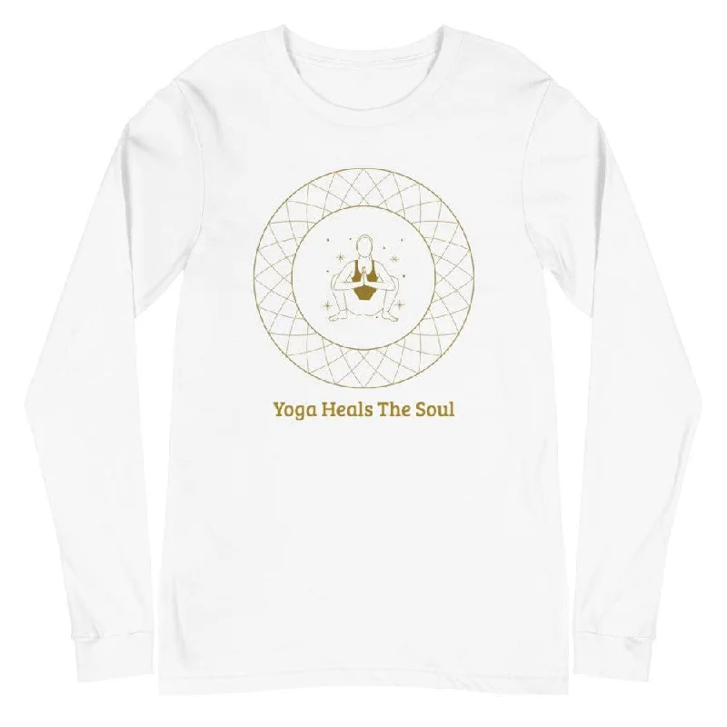 stylish sports hoodieYoga Heals The Soul Statement Unisex Long Sleeve Tee T-shirt