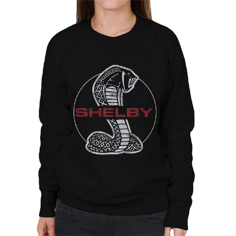 minimalistic workout hoodieShelby Red Text Cobra Logo Women's Sweatshirt