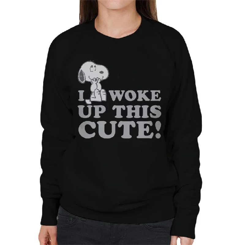 fitness hoodie for trainingPeanuts Snoopy I Woke Up This Cute Women's Sweatshirt