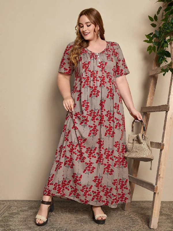 boho dressPLUS SIZE Blossom Maxi Dress - Red