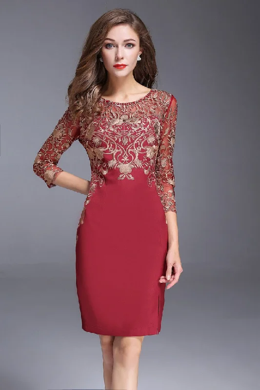 casual day dressEmbroidered Lace Dress