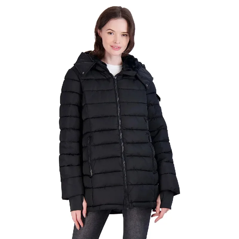 cold weather jacketSteve Madden Women's Jacket with Fur Lined Hood