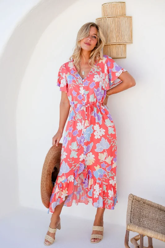 casual day dressHELENA Ruffle Maxi Dress