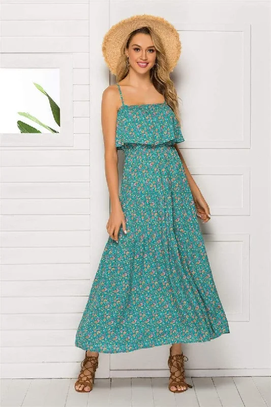 tiered dressIRIS Maxi Dress - Green