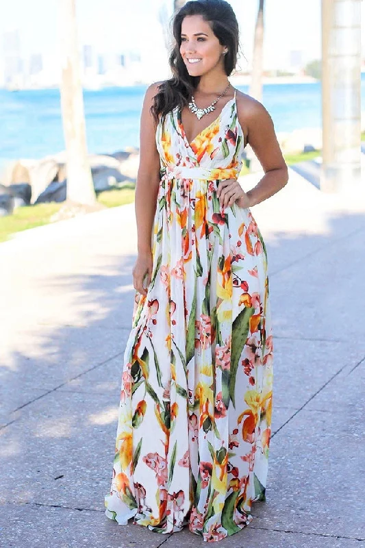 cocktail dressTropical Print Maxi Dress