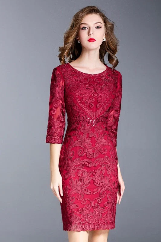 stylish party dressAll Embroidered Dress W/ Sequin