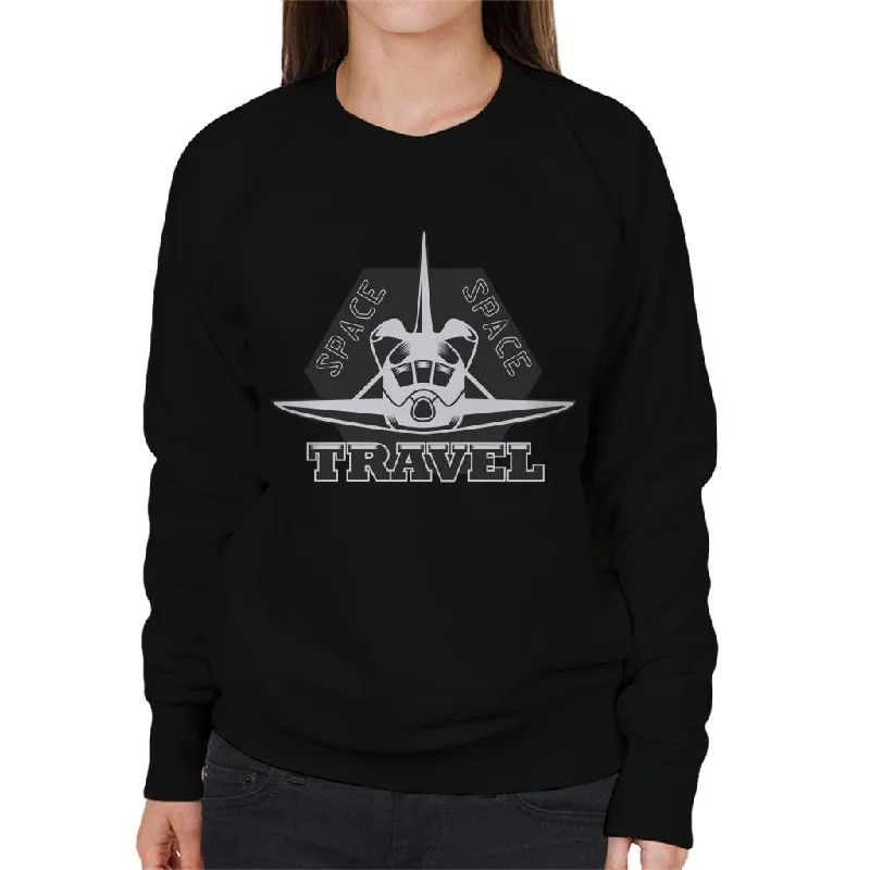 vibrant athletic hoodieNASA Space Travel Rocket Front View Women's Sweatshirt