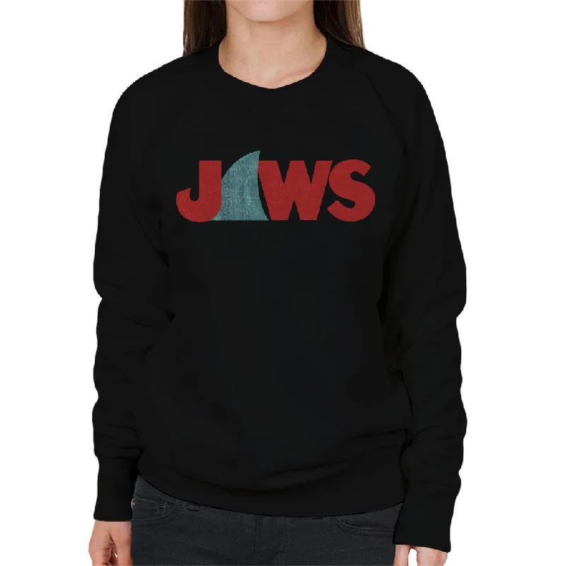 premium gym hoodieJaws Shark Fin Logo Women's Sweatshirt