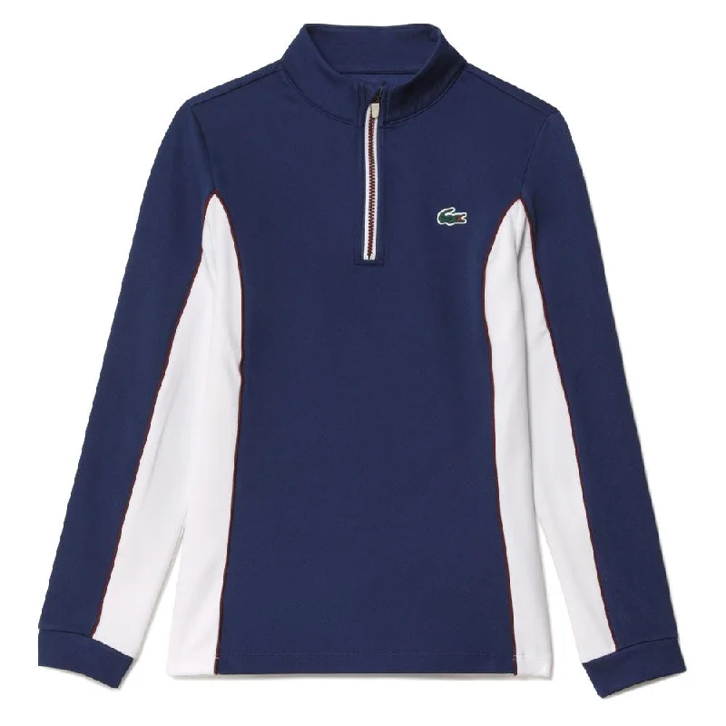 sporty outerwearLacoste Slim Fit Contrast Sleeve Golf Sweater 2023 Women