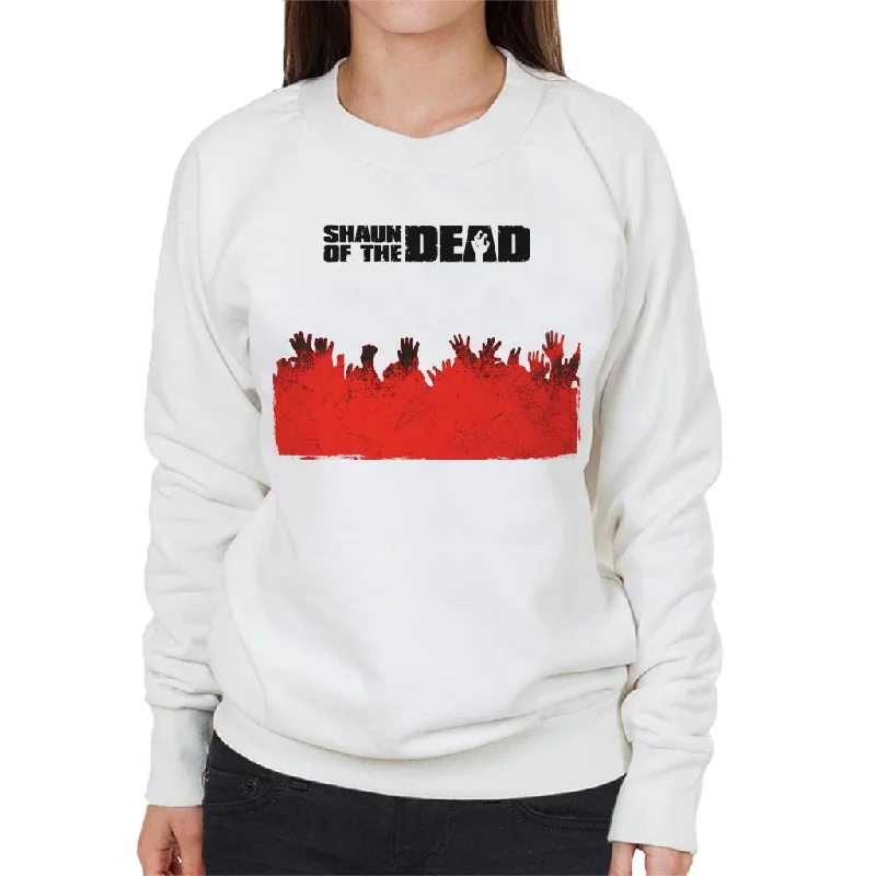 loose fit sports sweatshirtShaun of the Dead Zombie Hands Silhouette Women's Sweatshirt