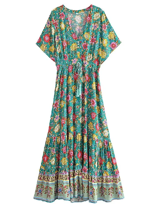 tiered dressVIVIANA Maxi Dress - Green