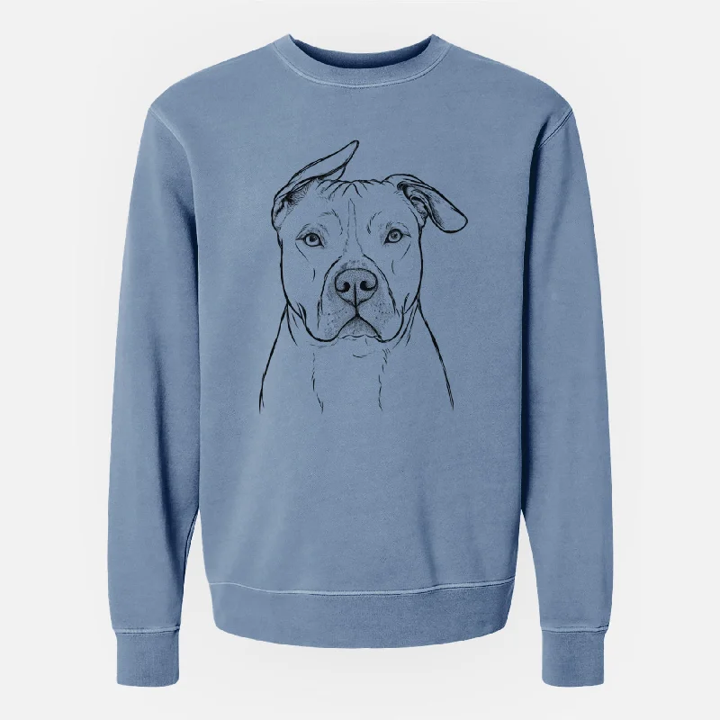 sporty casual hoodieBare Teddy Jam the Pitbull - Unisex Pigment Dyed Crew Sweatshirt