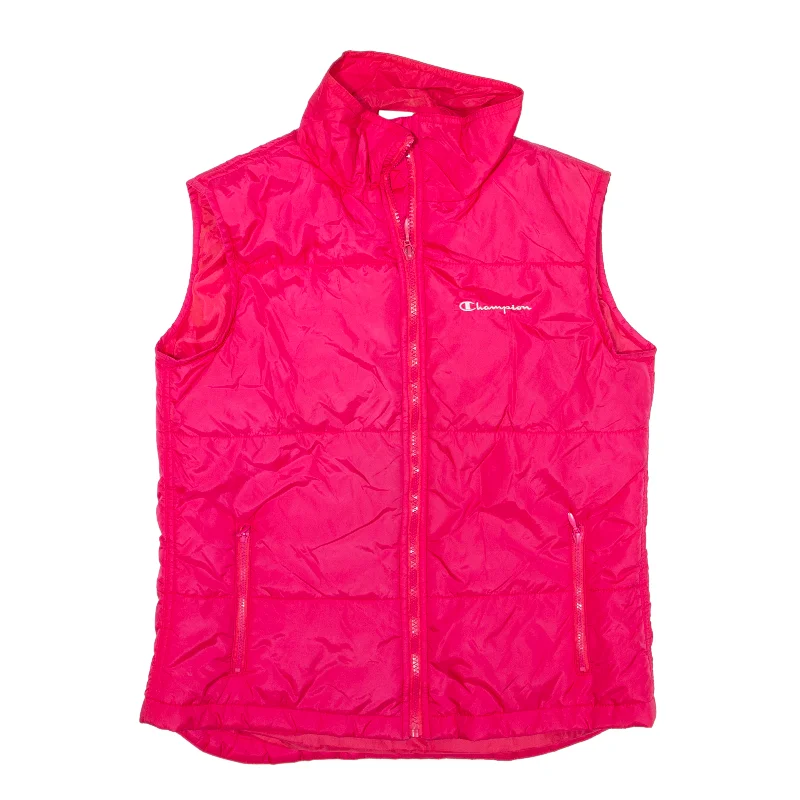 contemporary trench coatCHAMPION Insulated Puffer Gilet Pink Nylon Womens UK 12