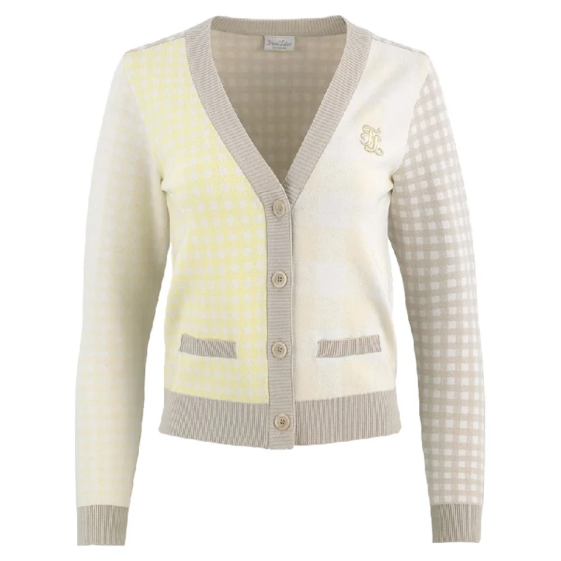 outdoor coatFairliar FL Gingham Checkered Golf Cardigan 2024 Women