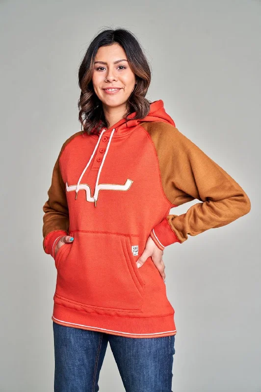 casual coatKimes Ranch Womens Amigo Burnt Red Cotton blend Hoodie