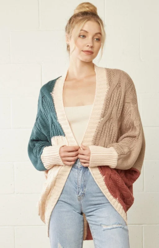 chic wrap dressForest Mocha Cardigan