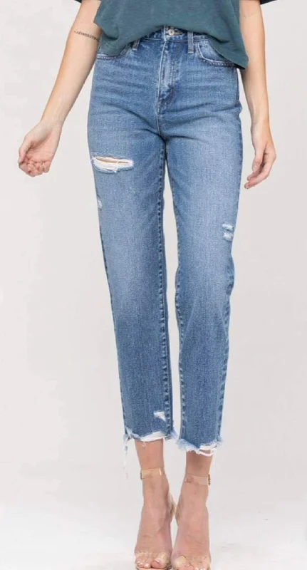 silk dressVervet Denim Distressed Straight Legs