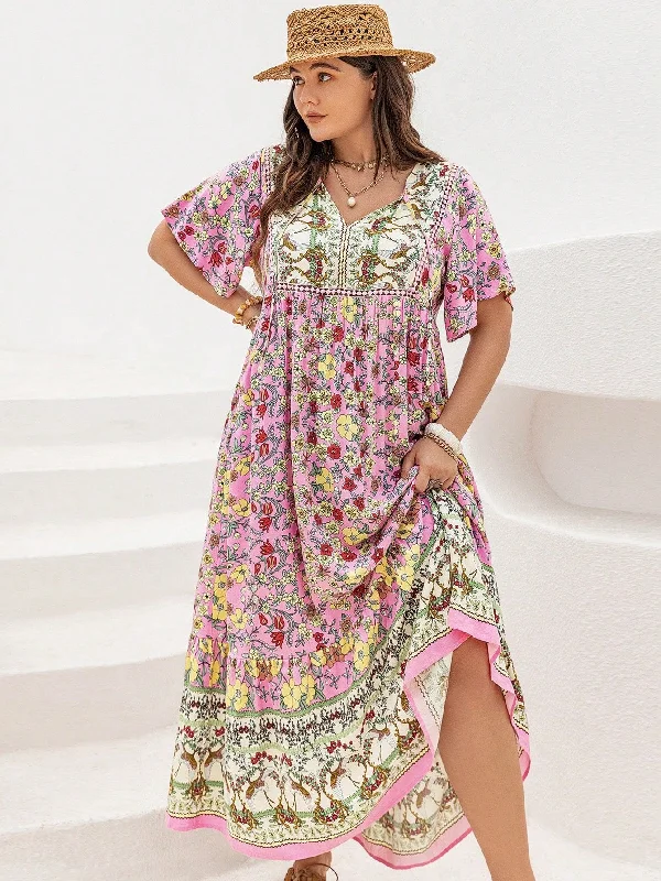 one-shoulder dressPLUS SIZE Victoria Maxi Dress - Pink