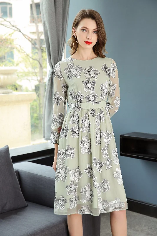 wrap dressFloral Fitted Waist Midi Dress