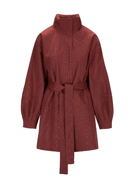 modern coatRossby Coat - Russet Pinstripe