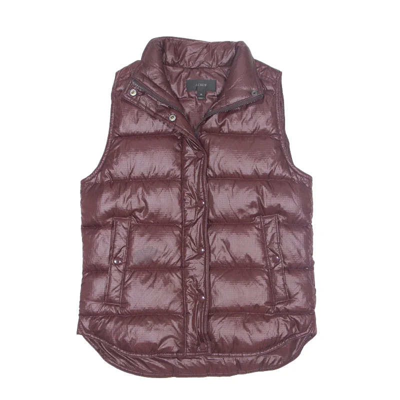 windproof jacketJ. CREW Down Insulated Puffer Gilet Maroon Nylon 90s Womens XS