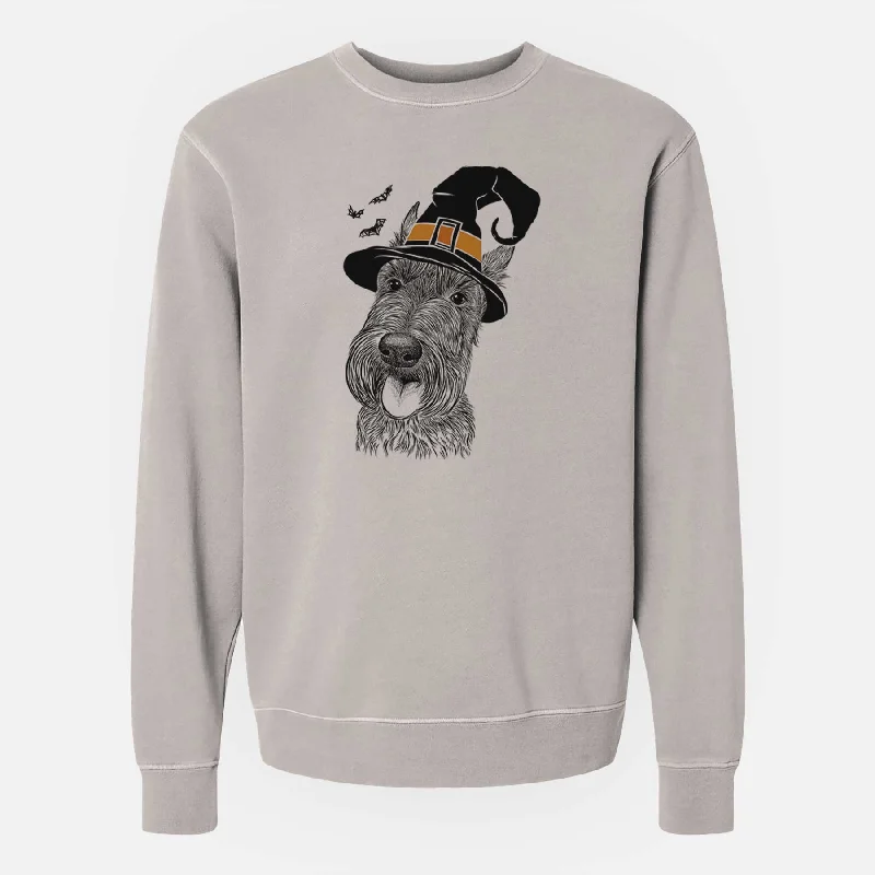 functional sports hoodieWitch Magnus the Scottish Terrier - Unisex Pigment Dyed Crew Sweatshirt