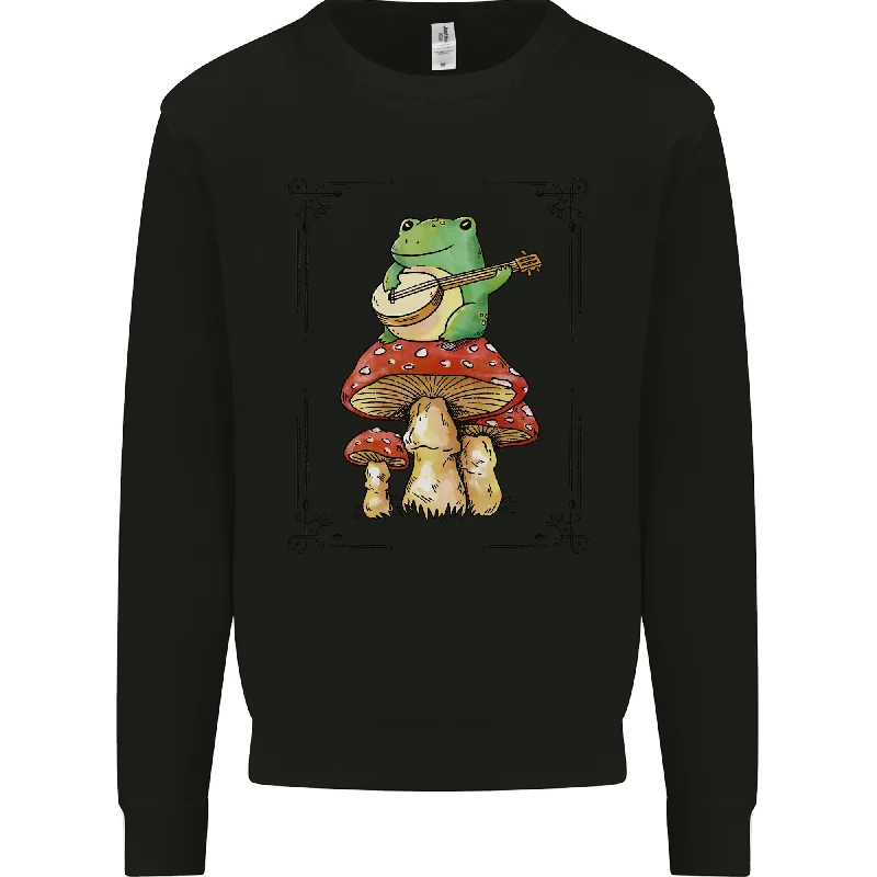 urban activewear hoodieA Frog Playing the Guitar on a Toadstool Mens Sweatshirt Jumper