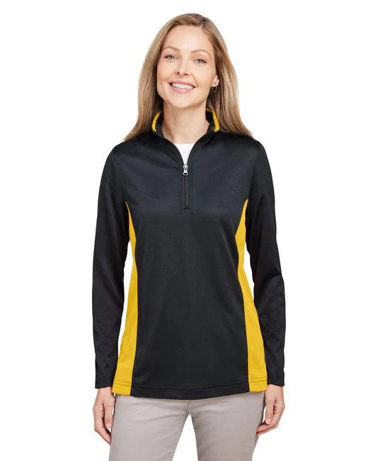 soft athletic sweatshirtHarriton Ladies' Flash Snag Protection Plus IL Colorblock Quarter-Zip M786W