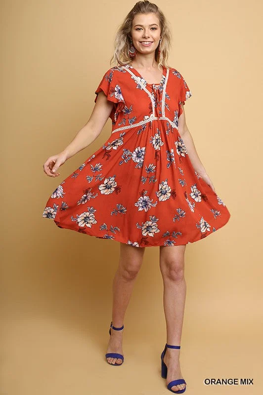 chic dressFloral Print Babydoll Dress