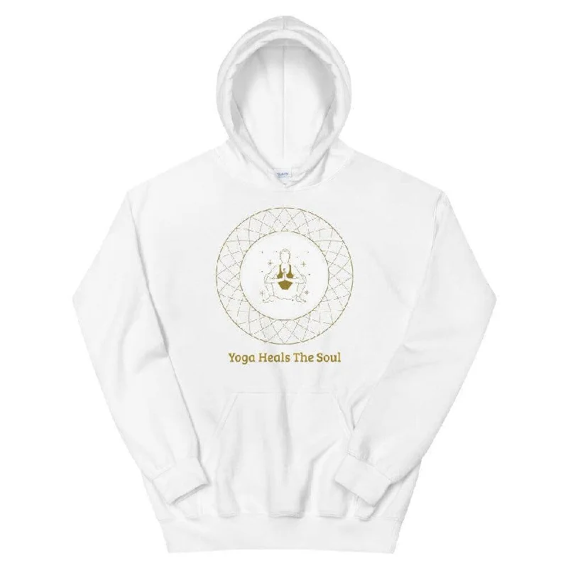 fitted workout sweatshirtYoga Heals The Soul Statement Hoodie