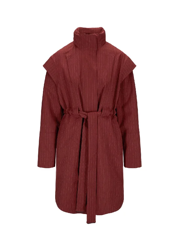 stylish coatMonsun Coat - Russet Pinstripe