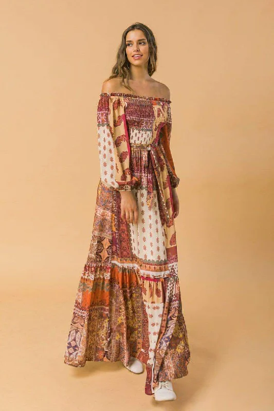 wrap-around dressAutumn days maxi