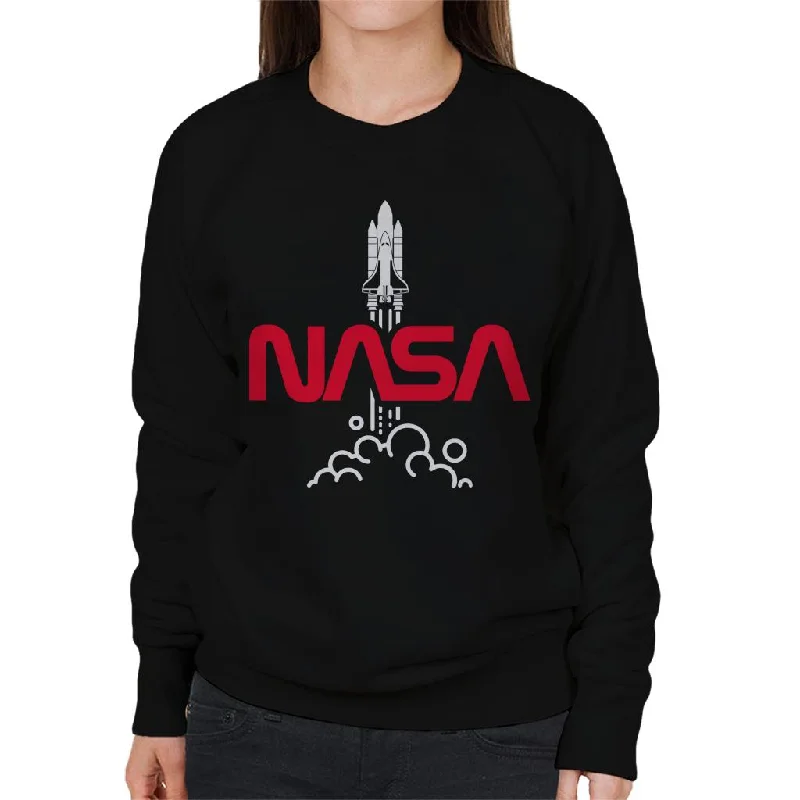 cool workout sweatshirtNASA Shuttle Launch Logo Women's Sweatshirt