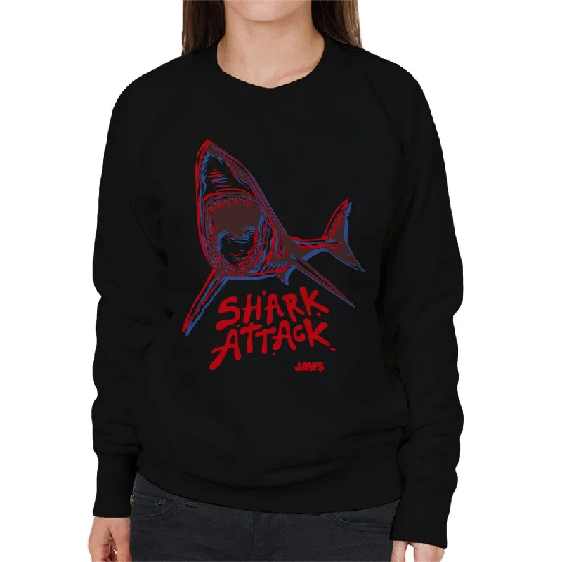 eco-friendly fitness hoodieJaws Neon Shark Attack Women's Sweatshirt