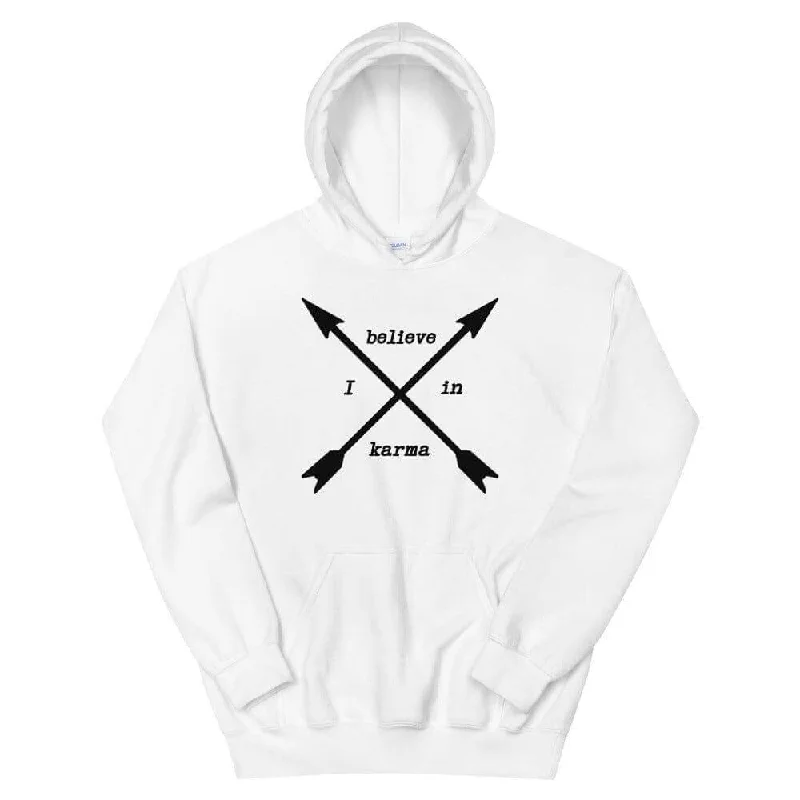 high-performance athletic hoodieI Believe In Karma Statement Unisex Hoodie