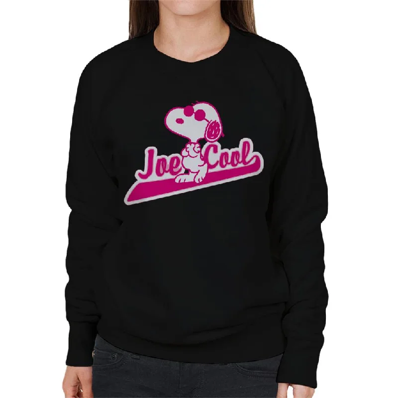 luxe gym hoodiePeanuts Joe Cool Baseball Text Women's Sweatshirt