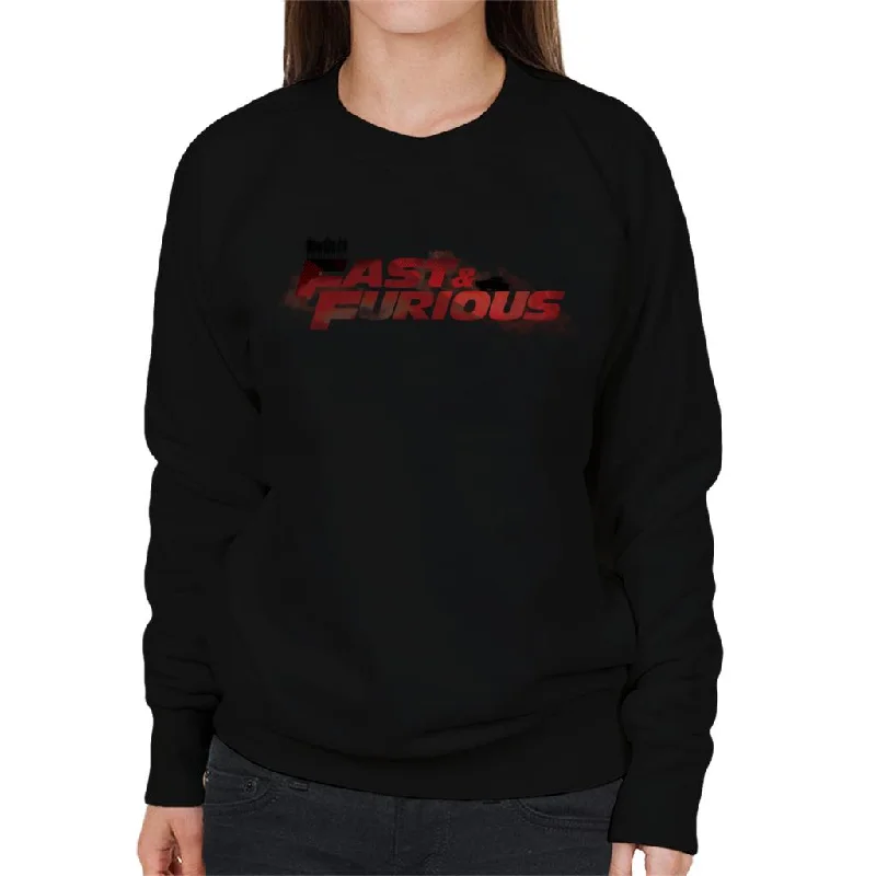 high-end athletic hoodieThe Fast and The Furious Smoky Red Logo Women's Sweatshirt