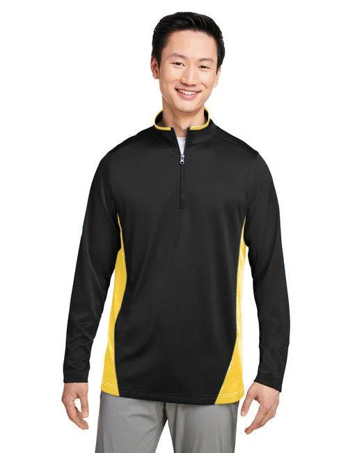 vibrant athletic hoodieHarriton Men's Flash Snag Protection Plus IL Colorblock Quarter-Zip M786