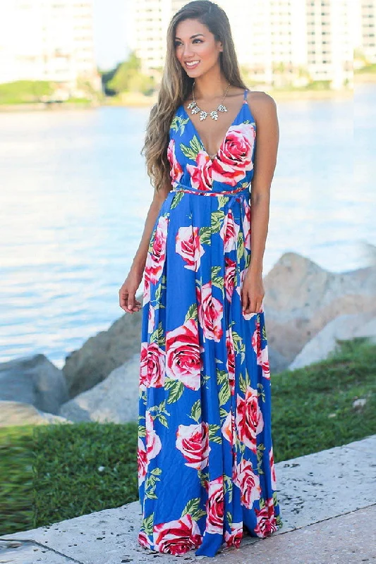 elegant dressTropical Print Maxi Dress