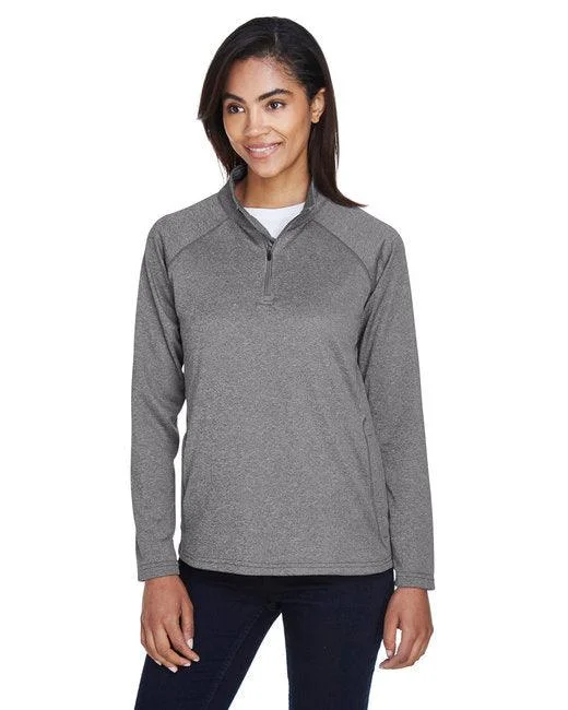 fashionable workout wearDevon & Jones Ladies' Stretch Tech-Shell  Compass Quarter-Zip DG440W