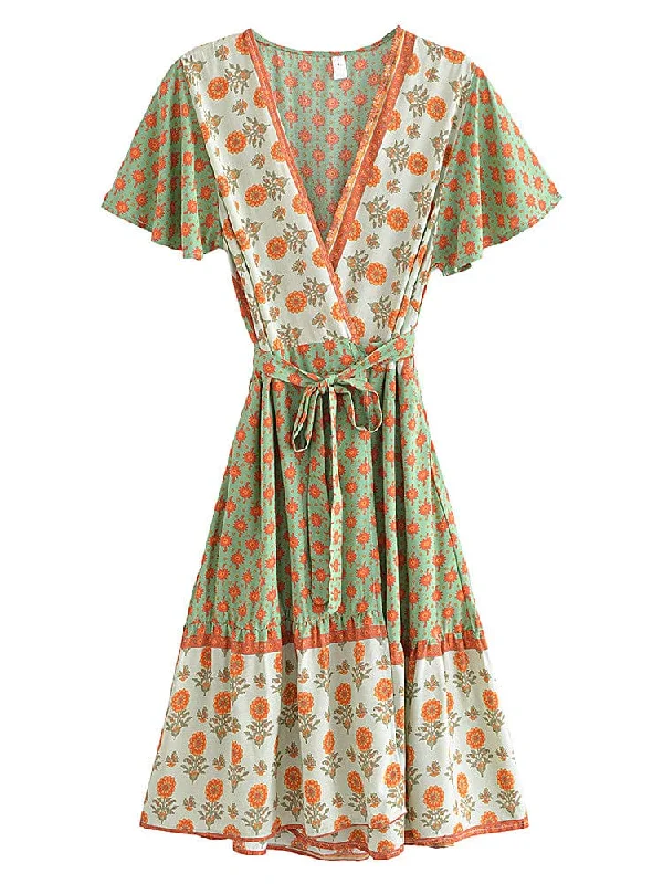 oversized dressDANELLA Mini Wrap Dress - Green