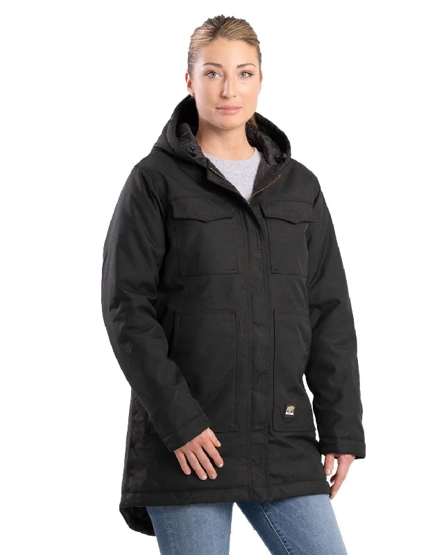 urban coatBerne Womens Icecap Parka Black 100% Nylon Insulated Jacket