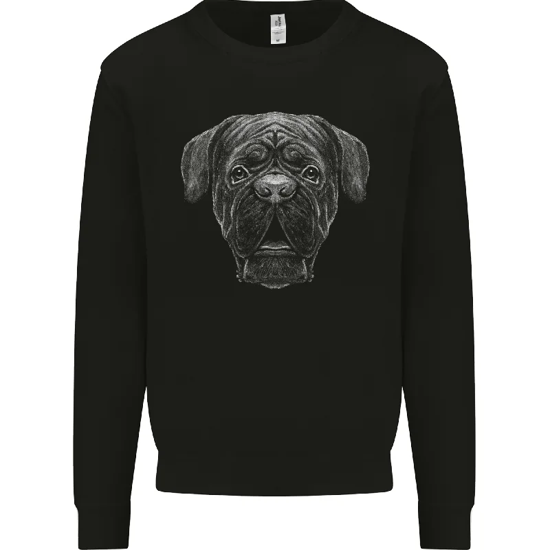 bold workout sweatshirtA French Mastiff Dog Dogue Bordeaux Mens Sweatshirt Jumper