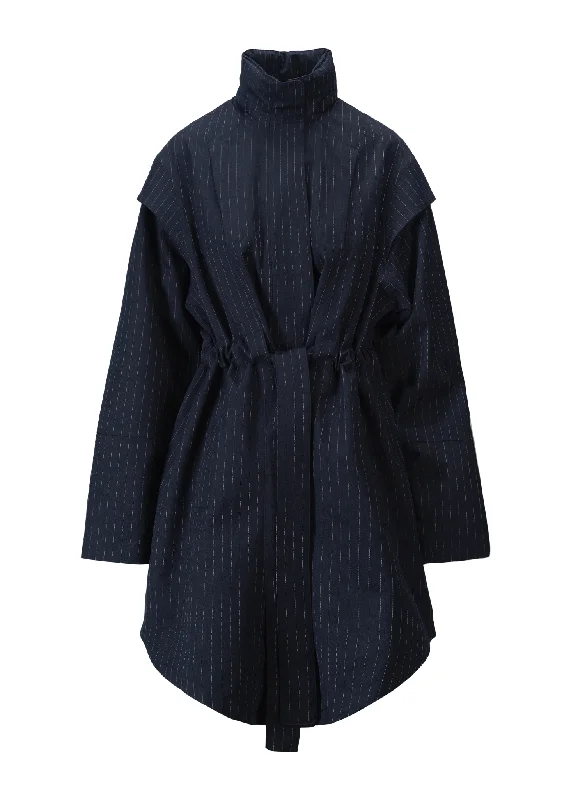 graphic coatMonsun Coat - Navy Pinstripe